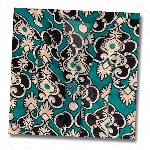 New York & Co Sheer Button-Down Blouse - Sm - Picture 5 of 15